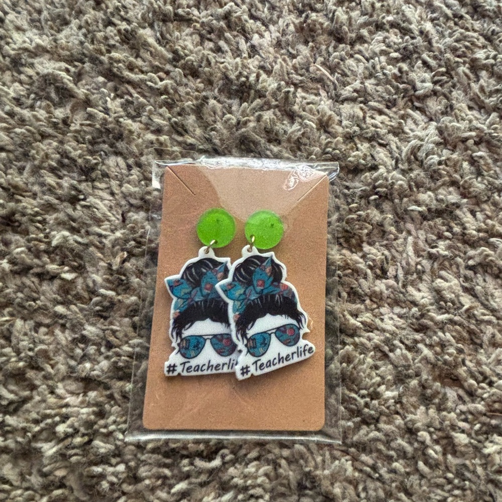 Trendy Green back to school Earrings